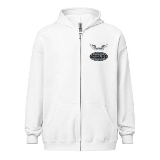 SmilOn white zip hoodie